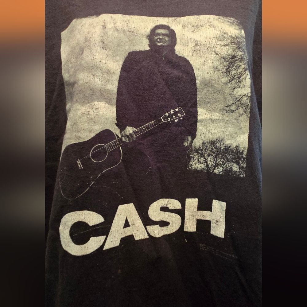 HOST PICK! 🎉🎊Jonny Cash Zion Rootswear Vintage Black Graphic Tee SzM - Picture 3 of 5